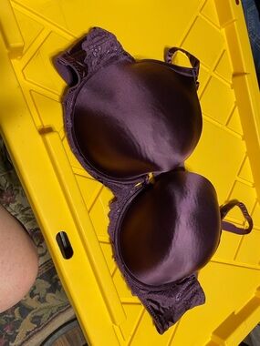 48c torrid curve Plush Satin T-Shirt Bra - Deep Plum